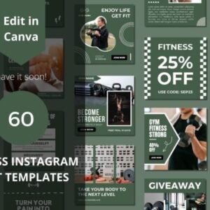 60 Mẫu Canva Truyền thông Xã hội về Thể dục