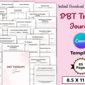 Đồ họa Nhật ký trị liệu DBT có thể chỉnh sửa