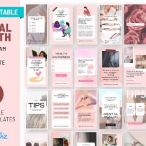 Sức khỏe tâm thần Instagram Canva Story