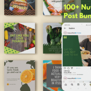 Mẫu bài viết CANVA về dinh dưỡng